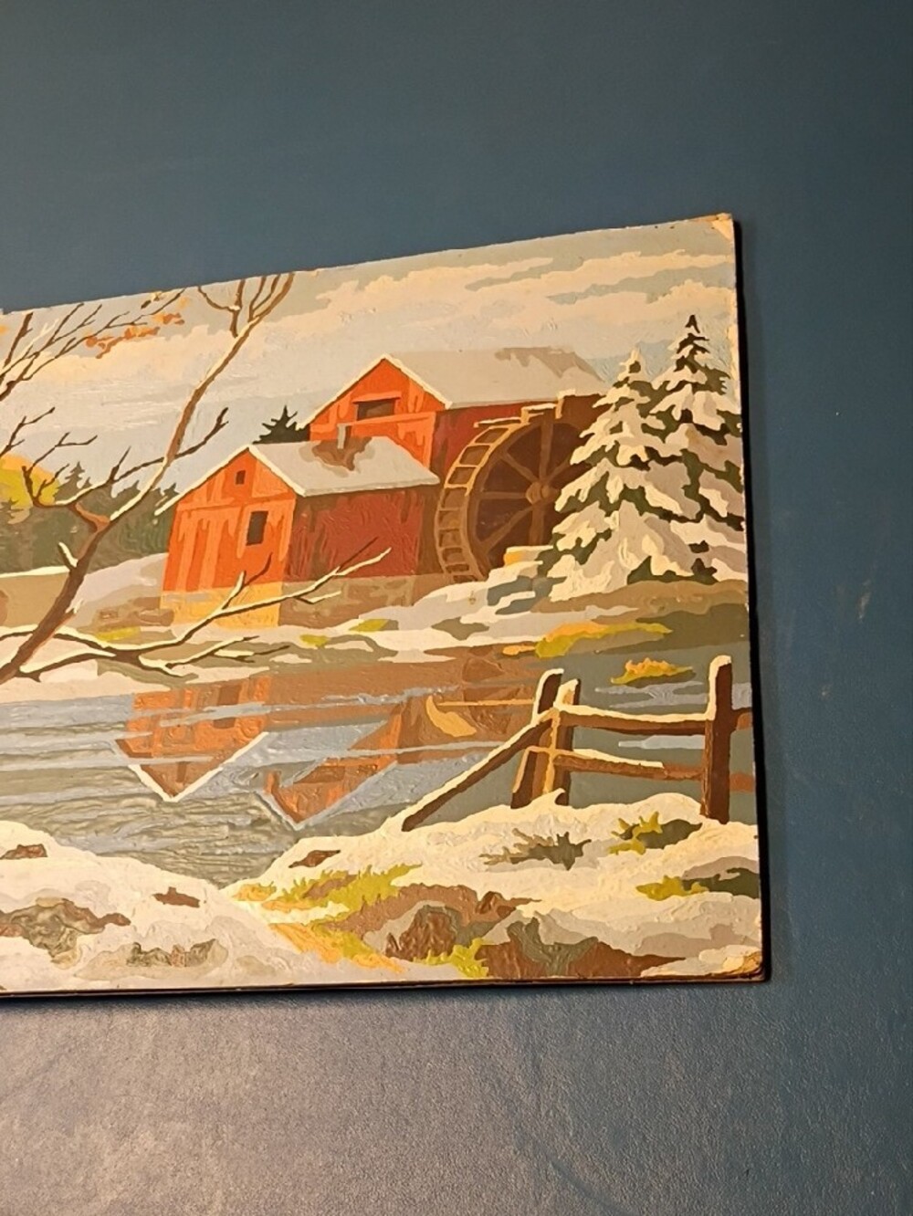 Red Mill Winter Landscape Wall Art - Classic Scenic Print